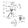 GROHE Start Einhand-Waschtischbatterie, 1/2" M-Size, herausziehbarer Auslauf