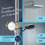 GROHE Vitalio Comfort 250 Flex Duschsystem mit Umstellung, Wandmontage 62 cm - technische Ansicht