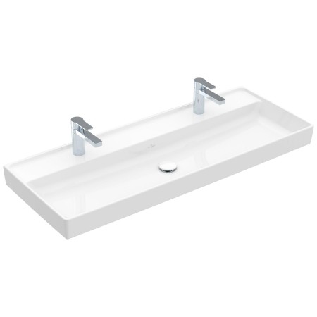 Mobile lavabo Villeroy & Boch Collaro 120 cm senza troppopieno, 2 fori per rubinetto