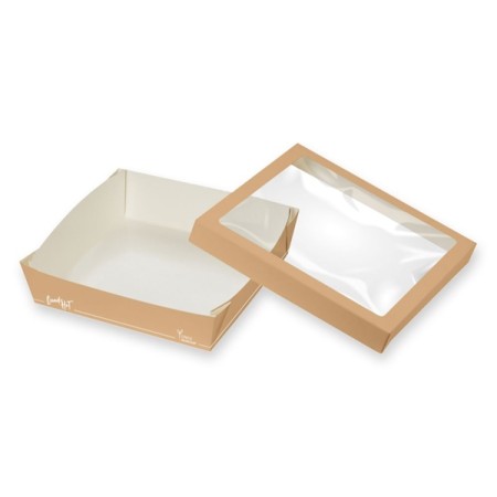 Webstar Scatola alimentare quadrata con coperchio 200 pezzi (8 x 25)