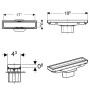 Geberit CleanLine Duschrinne, befliesbar - technische Ansicht