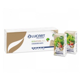 Lucart EcoNatural 90 F Taschentücher in Papierverpackung - Zero Plastic 2160 Stück (24 x 90)
