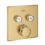 Ensemble de finition thermostatique GROHE Grohtherm SmartControl avec 2 vannes d'arrêt, version carrée
