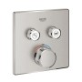 Ensemble de finition thermostatique GROHE Grohtherm SmartControl avec 2 vannes d'arrêt, version carrée