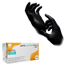 Ampri Pura Comfort Nitril Einweghandschuhe Schwarz M 100stk