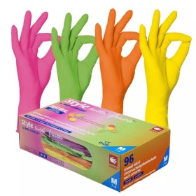 Med-Comfort Style tutti frutti Nitril Untersuchungshandschuhe M 10x Box