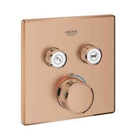 Ensemble de finition thermostatique GROHE Grohtherm SmartControl avec 2 vannes d'arrêt, version carrée