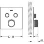Ensemble de finition thermostatique GROHE Grohtherm SmartControl avec 2 vannes d'arrêt, version carrée - vue détaillée