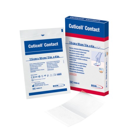 CUTICELL Contact Silikonwundauflage 7.5 x 10 cm 5stk