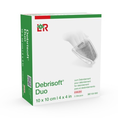 Lohmann & Rauscher Debrisoft Duo Wundbettvorbereitung steril, 10 x 10 cm 5stk
