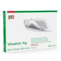 Lohmann & Rauscher Tampone Vliwaktiv Ag al carbone attivo con argento, sterile, 6,5 x 10 cm, 10 pezzi