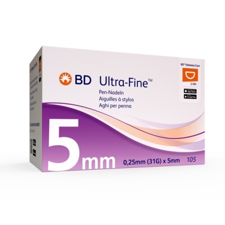 Pennadel BD Ultra-Fine, 31G 0,25 x 5 mm, lot de 105
