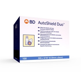 BD Autoschield Duo Sicherheitspennadel, 30G 0.30x8mm 100 x 0.3ml