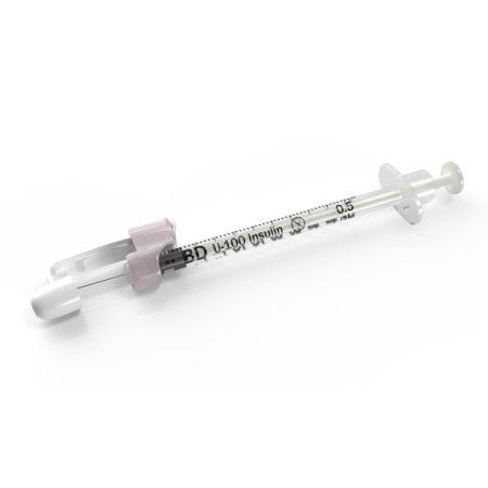 BD SAFETYGLIDE Insulinspritze, 0.5ml 100 Stück