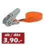 Zurrpack Pack 10x stk. Umreifungsgurt 25 mm mit Druckratsche – 6 m – 800 daN Orange