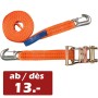 Zurrpack 2-teilig Zurrgurt 2000kg / 6m - 35mm Ratsche mit Druckratsche und Sicherungshaken