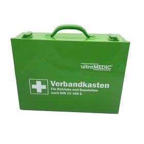 UltraMed Betriebsverbandkasten ultraWORKS I Metall DIN 13169 mit Wandhalterung
