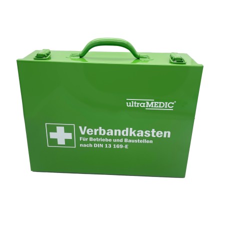UltraMed Betriebsverbandkasten ultraWORKS I Metall DIN 13169 mit Wandhalterung