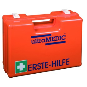 UltraMed Erste-Hilfe-Koffer ultraBOX SUPER II BRIGHT DIN 13169 mit Wandhalterung