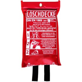 Löschdecke 1m x 1m in Tasche – kompakt