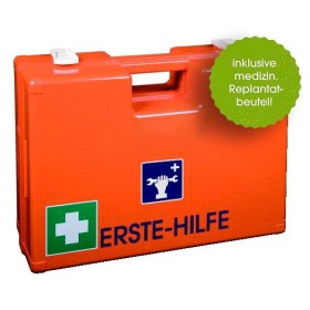 UltraMed Erste-Hilfe-Koffer WERKSTATT mit Spezialfüllung und Replantatbeutel mit Wandhalterung