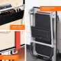 Carrello piattaforma pieghevole con freno e superficie antiscivolo 150 kg