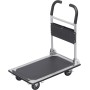 Carrello piattaforma pieghevole con freno e superficie antiscivolo 150 kg