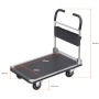Carrello piattaforma pieghevole con freni e superficie antiscivolo 300 kg