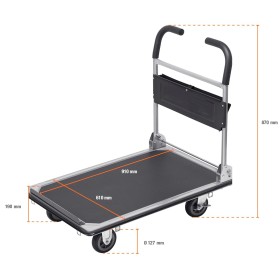 Klappbarer Plattformwagen mit Feststellbremsen & Antirutschfläche 300 kg