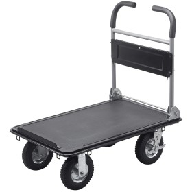 Klappbarer Plattformwagen mit Luftreifen & Feststellbremsen 300 kg