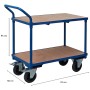 Carrello da trasporto a 2 ripiani con freni 400 kg