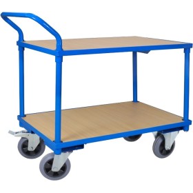 Carrello da trasporto a 2 ripiani con freni 400 kg