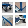 Carrello piattaforma con maniglione in acciaio portata 450 kg