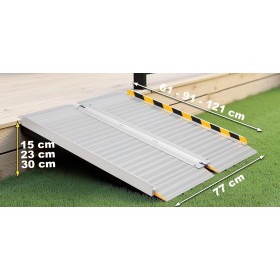 Aluminium Auffahrrampe & Schwellenrampe 450 kg Tragkraft 61–121 cm