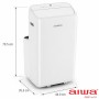 AIWA Polaris 12000 BTU Mobiles Klimagerät mit Abluftschlauch – Weiss