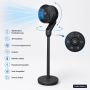 VALS Valstronot ventilateur 3D breveté 25 W avec ioniseur Noir