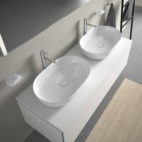 Vasque sur plan Duravit Luv sans plage de robinetterie 60 x 40 cm