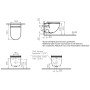 Set WC VitrA Aquacare Sento con funzione bidet, senza bordo, con sedile