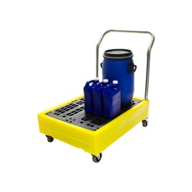 WOLFBAG Polywagen mit Griff, abnehmbarem Gitter, für 4x25L Fässer
