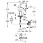 Mitigeur de lavabo monocommande GROHE BauFlow taille L - vue technique