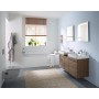 Geberit Renova Plan WC suspendu à chasse d'eau encastrée, forme partiellement fermée, Rimfree - vue technique
