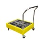 WOLFBAG Polywagen mit Griff, abnehmbarem Gitter, für 4x25L Fässer