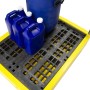 WOLFBAG Polywagen mit Griff, abnehmbarem Gitter, für 4x25L Fässer - technische Ansicht