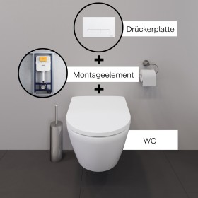 Duravit D-Neo WC a parete Rimless Set completo