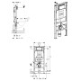 Geberit Duofix Element für Wand-WC, 112 cm, mit Sigma UP-Spülkasten 12 cm, für Betätigung von vorne - Detailansicht