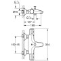 Mitigeur thermostatique encastré GROHE Grohtherm 800 - vue détaillée