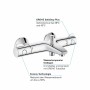 Mitigeur thermostatique encastré GROHE Grohtherm 800 - vue technique