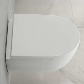 Geberit iCon Set WC sospeso a scarico orizzontale, forma chiusa, senza bordo, con sedile WC