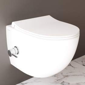 VitrA Aquacare Sento WC-Set mit Bidetfunktion und integrierter Thermostatarmatur, inkl. Sitz