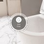 VitrA Aquacare Sento WC-Set mit Bidetfunktion und integrierter Thermostatarmatur, inkl. Sitz - technische Ansicht
